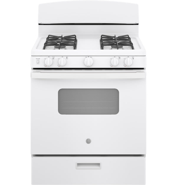 GE APPLIANCES JGBS10DEMWW - GE R 30" Free-Standing Front Control Gas Range