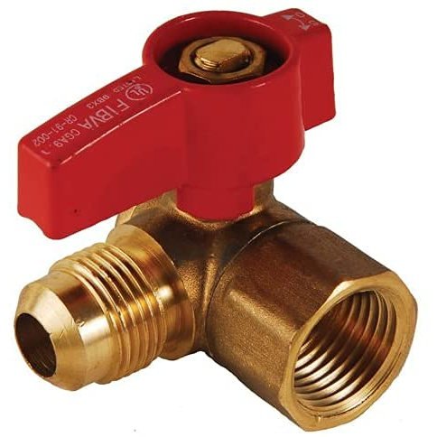 USD Products 01-480G Angle Gas Line Hose Connector Gas Shut-off Valve CSA and U/L Approved 1/2" OD Flare X 1/2" FIP