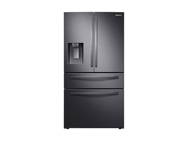 SAMSUNG RF22R7351SG 22 cu. ft. Food Showcase Counter Depth 4-Door French Door Refrigerator in Black Stainless Steel