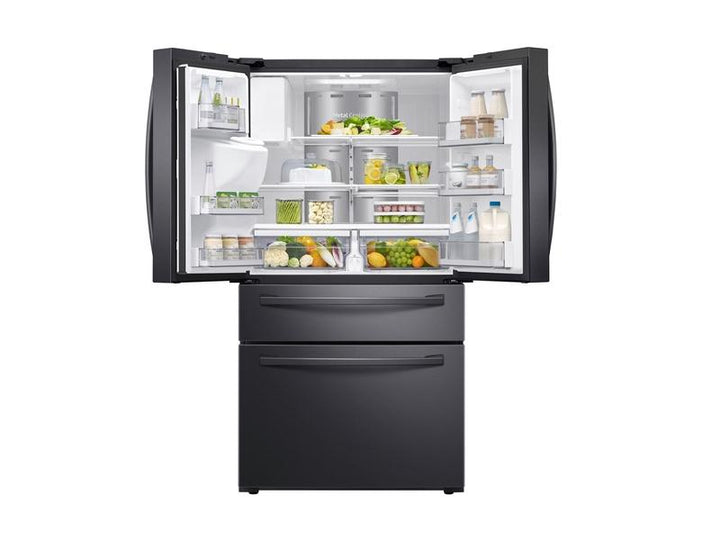 SAMSUNG RF22R7551SG 22 cu. ft. 4-Door French Door, Counter Depth Refrigerator with 21.5" Touch Screen Family Hub TM in Black Stainless Steel