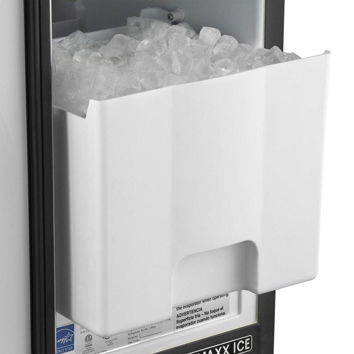 MAXX ICE MIM50 Maxx Ice 50 lb. Freestanding Icemaker in Stainless Steel and Black