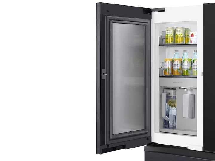 SAMSUNG RF23BB89008MAA Bespoke 4-Door French Door Refrigerator 23 cu. ft. - with Top Left and Family Hub TM Panel in Charcoal Glass - and Matte Black Steel Middle and Bottom Panels