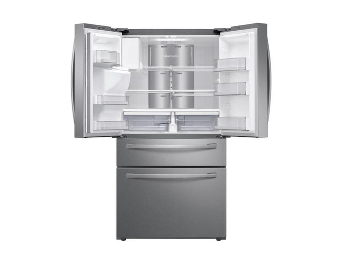 SAMSUNG RF22R7551SR 22 cu. ft. 4-Door French Door, Counter Depth Refrigerator with 21.5" Touch Screen Family Hub TM in Stainless Steel