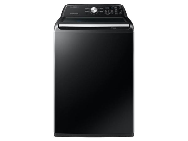 SAMSUNG WA44A3405AV 4.4 cu. ft. Top Load Washer with ActiveWave TM Agitator and Active WaterJet in Brushed Black