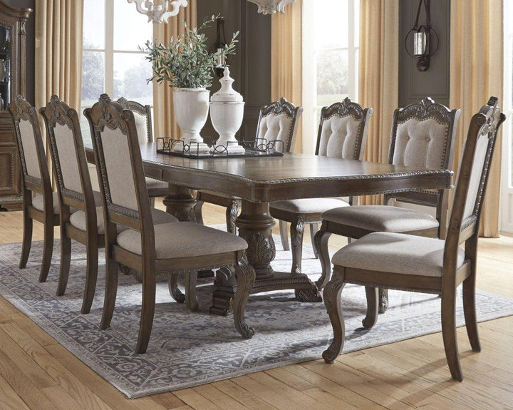 ASHLEY FURNITURE PKG002291 Dining Table and 8 Chairs With Storage