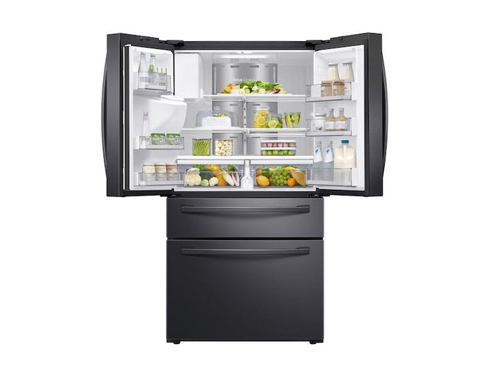 SAMSUNG RF28R7551SG 28 cu. ft. 4-Door French Door Refrigerator with 21.5" Touch Screen Family Hub TM in Black Stainless Steel