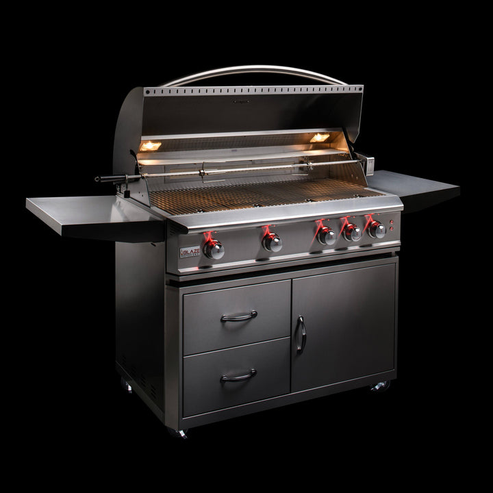 BLAZE GRILLS BLZ4PROLP Blaze Professional 44-Inch 4 Burner Built-In Gas Grill With Rear Infrared Burner, With Fuel type - Propane