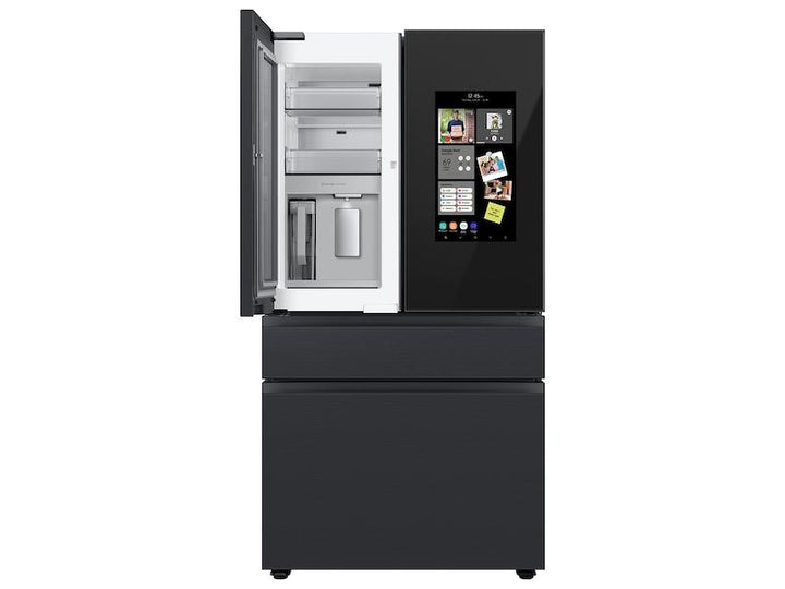 SAMSUNG RF23BB89008MAA Bespoke 4-Door French Door Refrigerator 23 cu. ft. - with Top Left and Family Hub TM Panel in Charcoal Glass - and Matte Black Steel Middle and Bottom Panels