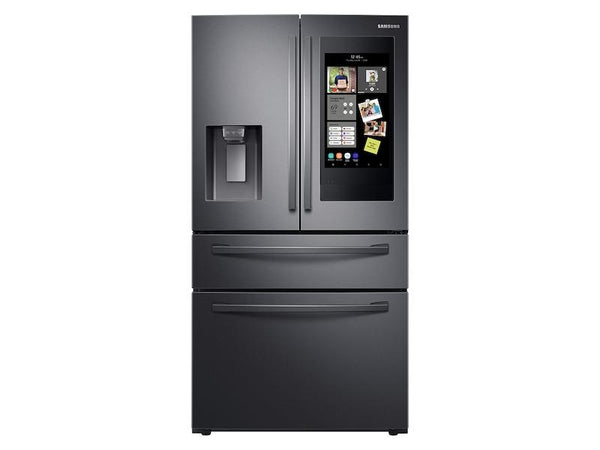 SAMSUNG RF28R7551SG 28 cu. ft. 4-Door French Door Refrigerator with 21.5" Touch Screen Family Hub TM in Black Stainless Steel