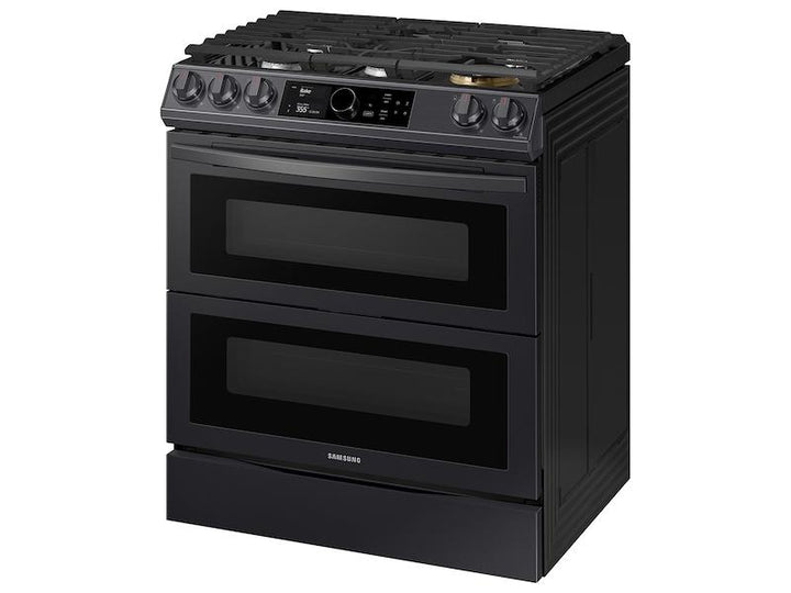 SAMSUNG NY63T8751SG 6.3 cu. ft. Flex Duo TM Front Control Slide-in Dual Fuel Range with Smart Dial, Air Fry, and Wi-Fi in Black Stainless Steel