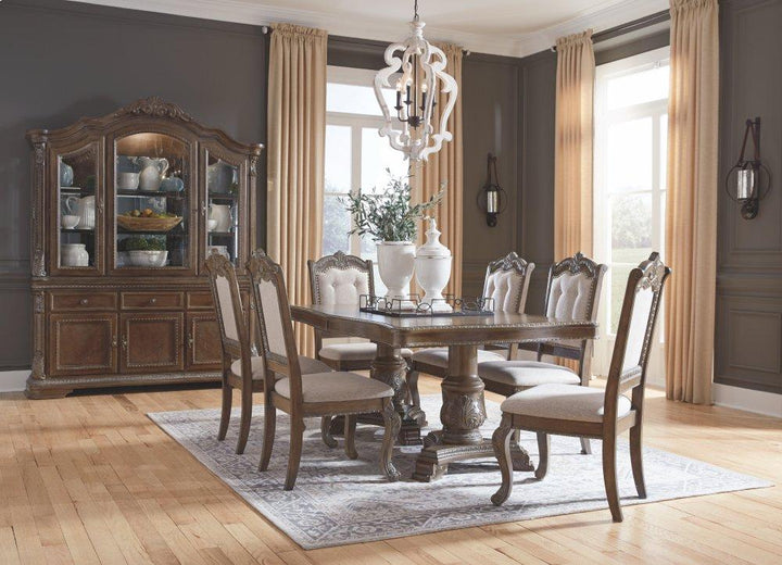 ASHLEY FURNITURE PKG002290 Dining Table and 6 Chairs With Storage