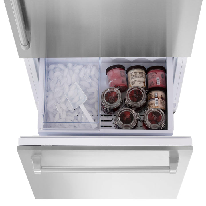 ZLINE KITCHEN AND BATH RBIV30430 ZLINE 30" 16.1 cu. ft. Built-In 2-Door Bottom Freezer Refrigerator with Internal Water and Ice Dispenser in Stainless Steel