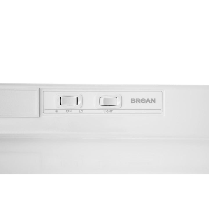 BROAN F403611 36-Inch Convertible Under-Cabinet Range Hood, 230 Max Blower CFM, White-on-White
