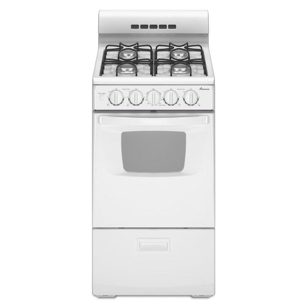 AMANA AGG222VDW 20-inch Gas Range with Compact Oven Capacity