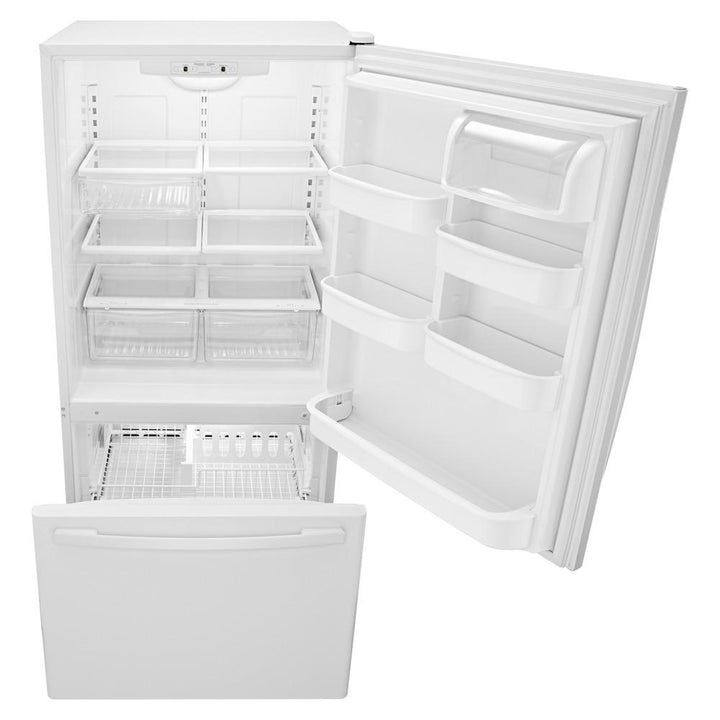 AMANA ABB2224BRW 33-inch Wide Bottom-Freezer Refrigerator with EasyFreezer TM Pull-Out Drawer - 22 cu. ft. Capacity