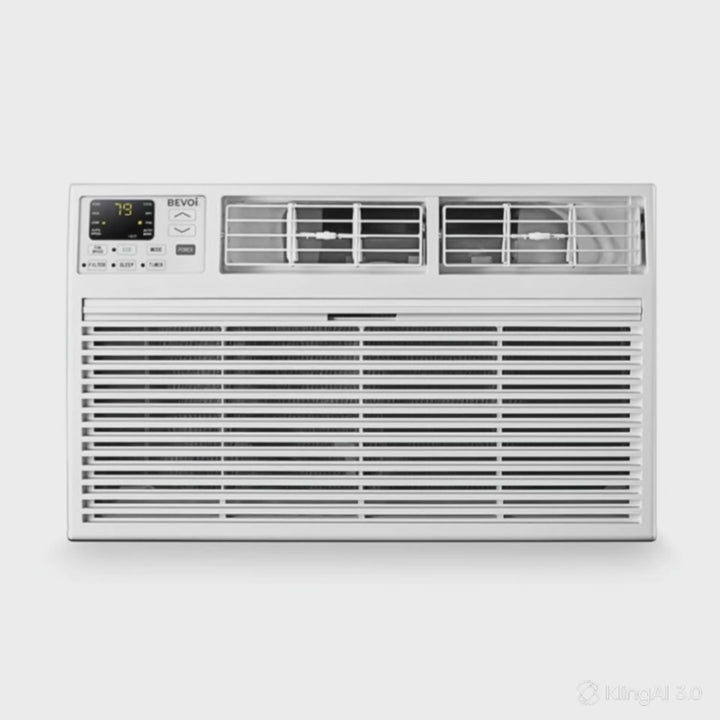 Bevoi TBEVTTW142HF 14,000 BTU Through The Wall Air Conditioner Heat And Cool 230v In. White product photo | Varouj Appliances