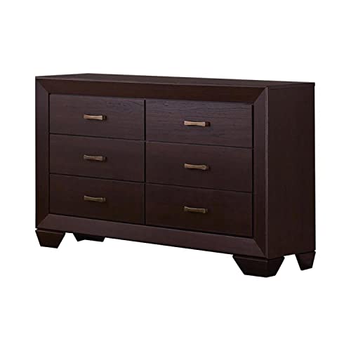 Coaster Furniture 204393 Fenbrook 6 Drawer Dresser, Dark Cocoa