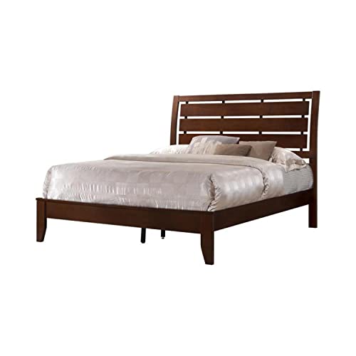 Coaster Furniture 201971F Serinity Full Bed with Cut-Out Headboard Rich Merlot Panel, Brown