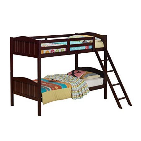 Coaster Furniture 405053BRN Littleton Twin Bed with Ladder Espresso Bunk