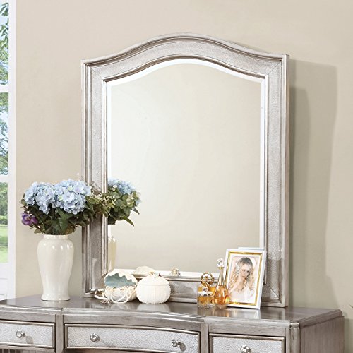 Coaster Furniture 204188 Bling Game Arched Top Vanity Mirror Metallic Platinum