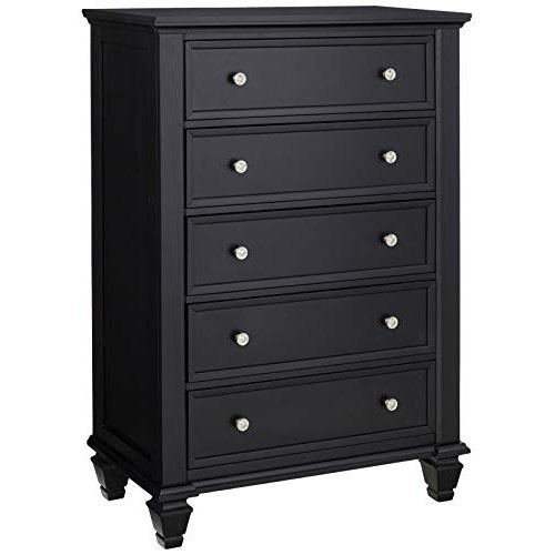 Coaster Furniture 201325 5 Drawer Chest, Black