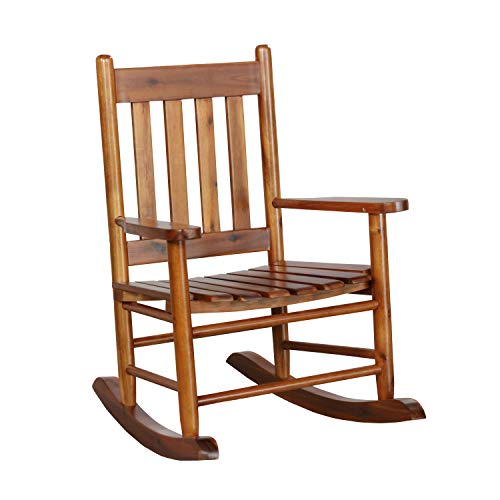 Coaster Furniture 609452 Home Furnishings Slat Back Golden Brown Youth Rocking Chair