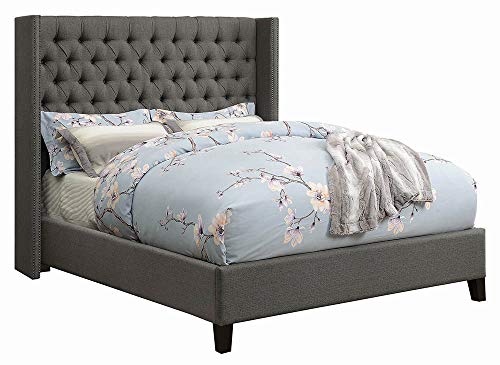 Coaster Furniture 301405KE Benicia Bed, Eastern King, Grey