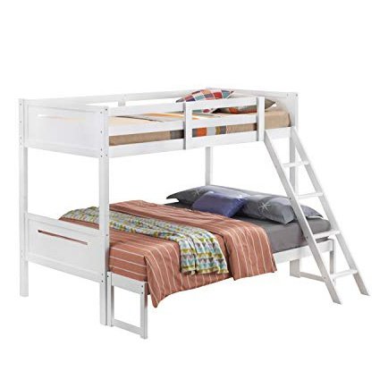 Coaster Furniture 405052WHT Littleton Twin Over Full Bed White Bunk