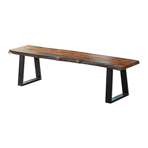 Coaster Furniture 110183 Jamestown Live Edge Dining Bench Grey and Black