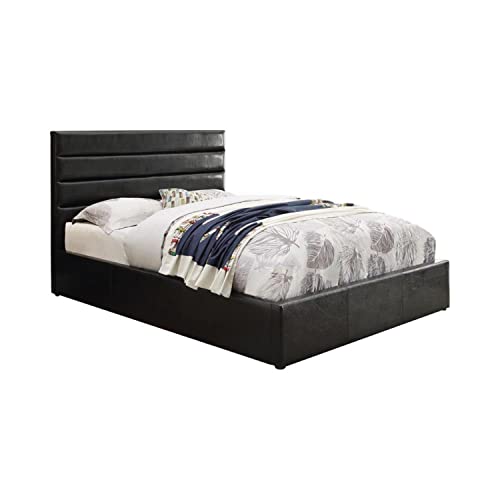 Coaster Furniture 300469Q Upholstered Bed, Queen, Black