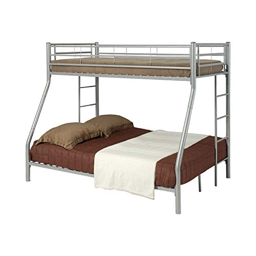 Coaster Furniture 460062 Denley Bunk Bed, Twin/Full, Silver