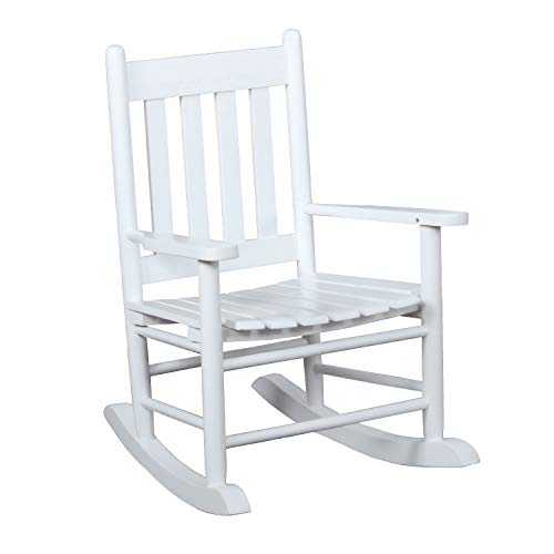 Coaster Furniture 609450 Slat Back White Youth Rocking Chair