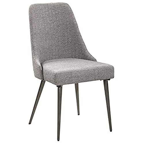 Coaster Furniture 190442 Levitt Upholstered Set of 2 Dining Chair, 19.25" D x 22.5" W x 35" H, Grey, Gunmetal