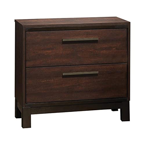 Coaster Furniture 204352 Edmonton 2-drawer Nightstand Rustic Tobacco and Dark Bronze