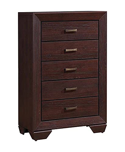 Coaster Furniture 204395 Fenbrook 5 Drawer Chest, Dark Cocoa