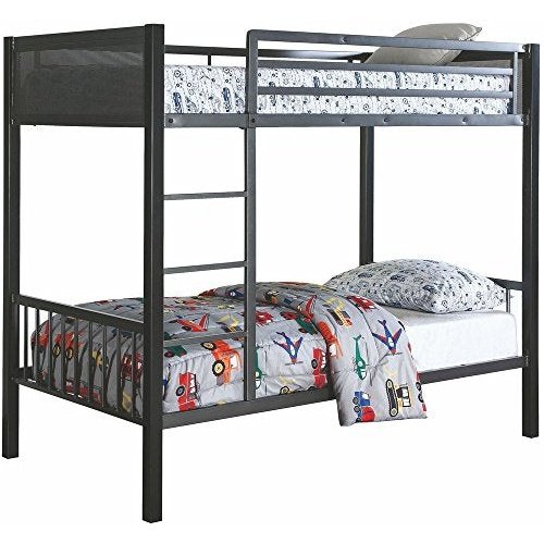 Coaster Furniture 460390 Twin Bunk Bed, Black/Gunmetal