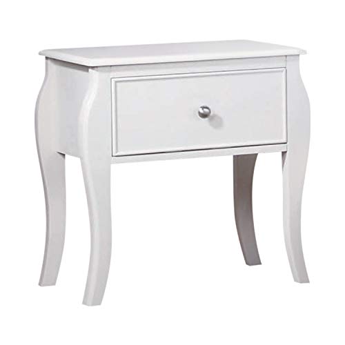 Coaster Furniture 400562 Dominique 1-Drawer Nightstand, White