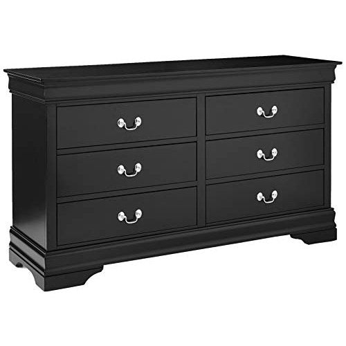 Coaster Furniture 203963 Louis Philippe 6-Drawer Dresser Black