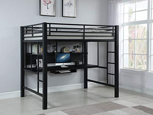 Coaster Furniture 460023 Dante Full Workstation Loft Bed Black