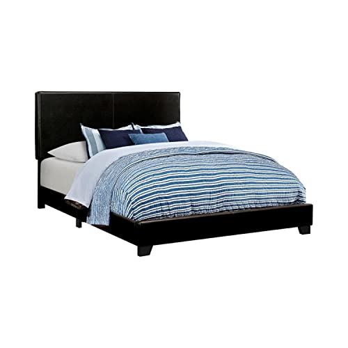 Coaster Furniture 300761F Upholstered Bed, Queen, Black