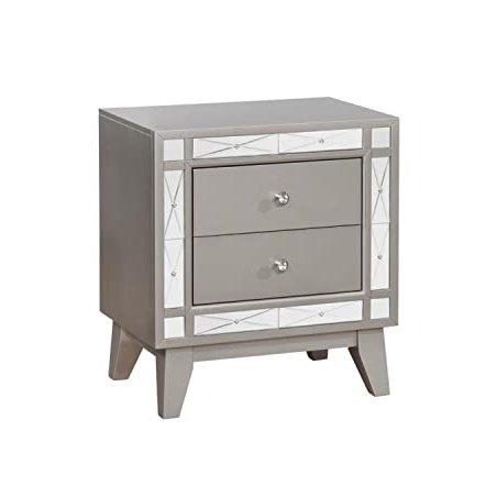 Coaster Furniture 204922 Nightstand, Metallic Mercury