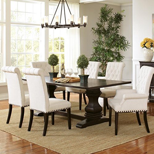 Coaster Furniture 107411-S7 Parkins 7-Piece Dining Set Rustic Espresso