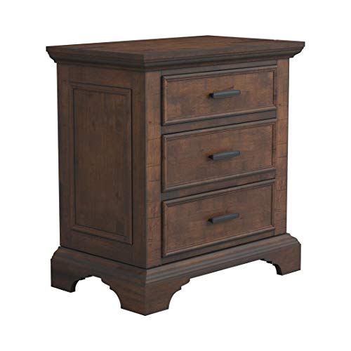 Coaster Furniture 203892 Elk Grove Nightstand with Wire Cord Vintage Bourbon