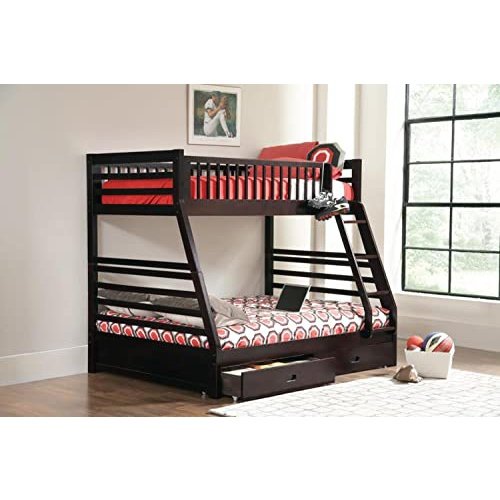 Coaster Furniture 460184 Bunk Bed, 77.5"W x 58.25"D x 65"H, Cappuccino