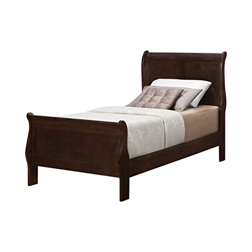 Coaster Furniture 202411T Louis Philippe Twin Panel Sleigh Bed Cappuccino