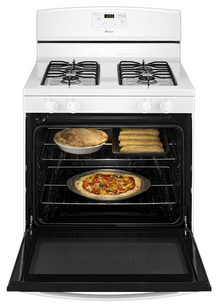 AMANA AGR5330BAW 30-inch Gas Range with Easy Touch Electronic Controls - White
