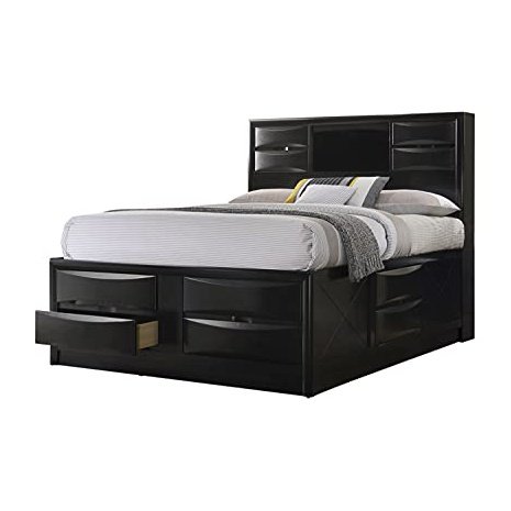 Coaster Furniture 202701Q Briana Queen Storage Bed Black Platform