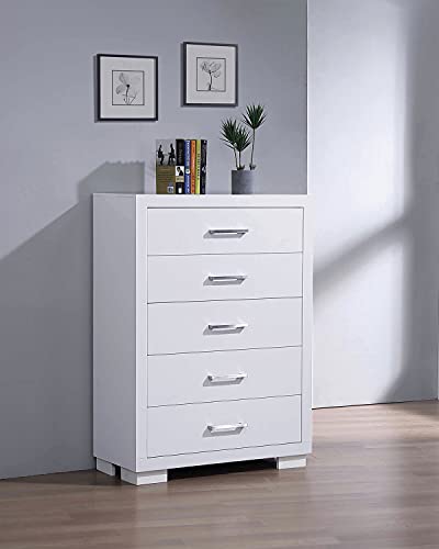 Coaster Furniture 202995 Jessica 5-Drawer Chest White