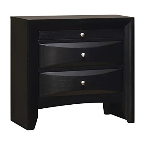 Coaster Furniture 200702 Briana 2-drawer Nightstand with Tray Black