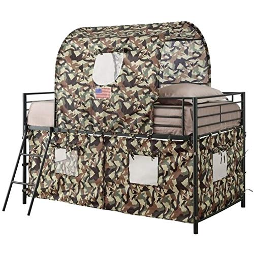 Coaster Furniture 460331 Tent Loft Bed Army Green and Camouflage